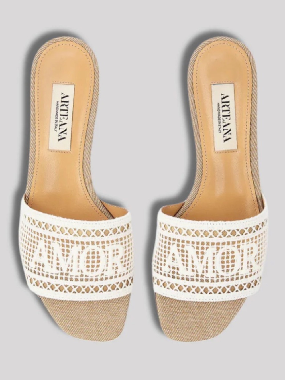 Arteana Roma Logo-Embroidered Slide Sandals